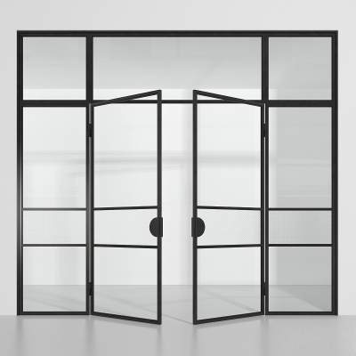 现代玻璃双开门